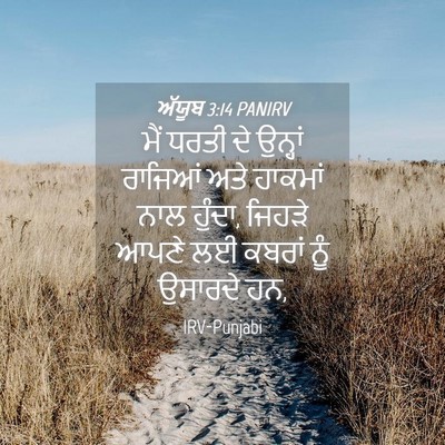 Picture 04 - ਅੱਯੂਬ 3:14 PANIRV - ਮੈਂ ਧਰਤੀ ਦੇ ਉਨ੍ਹਾਂ - Bible Verse Picture