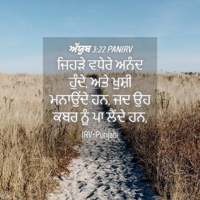 Picture 04 - ਅੱਯੂਬ 3:22 PANIRV - ਜਿਹੜੇ ਵਧੇਰੇ ਅਨੰਦ - Bible Verse Picture