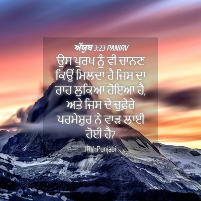 Picture 04 - ਅੱਯੂਬ 3:23 PANIRV - ਉਸ ਪੁਰਖ ਨੂੰ ਵੀ ਚਾਨਣ - Bible Verse Picture