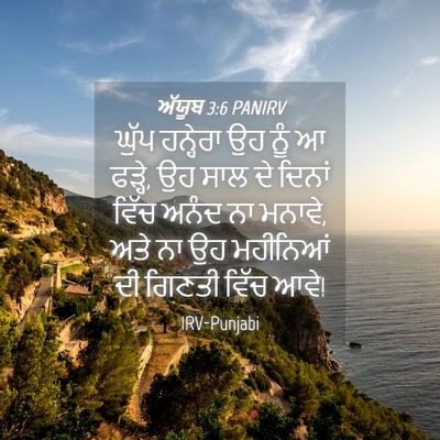 Picture 04 - ਅੱਯੂਬ 3:6 PANIRV - ਘੁੱਪ ਹਨ੍ਹੇਰਾ ਉਹ - Bible Verse Picture