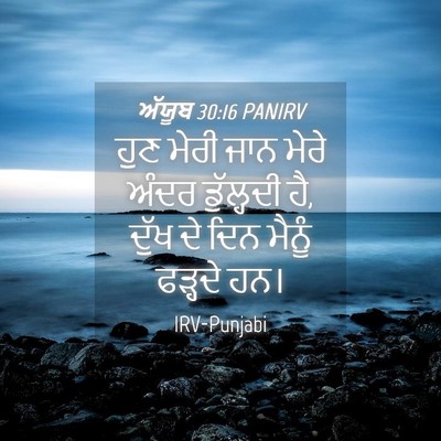 Picture 04 - ਅੱਯੂਬ 30:16 PANIRV - ਹੁਣ ਮੇਰੀ ਜਾਨ ਮੇਰੇ - Bible Verse Picture