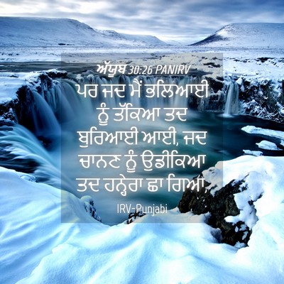Picture 04 - ਅੱਯੂਬ 30:26 PANIRV - ਪਰ ਜਦ ਮੈਂ ਭਲਿਆਈ ਨੂੰ - Bible Verse Picture