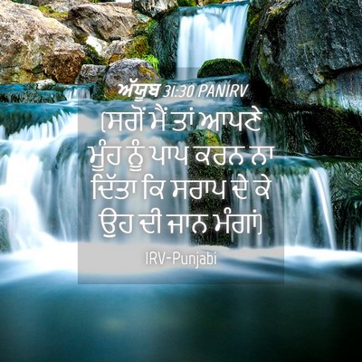 Picture 04 - ਅੱਯੂਬ 31:30 PANIRV - (ਸਗੋਂ ਮੈਂ ਤਾਂ ਆਪਣੇ - Bible Verse Picture