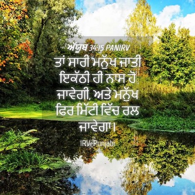 Picture 04 - ਅੱਯੂਬ 34:15 PANIRV - ਤਾਂ ਸਾਰੀ ਮਨੁੱਖ - Bible Verse Picture