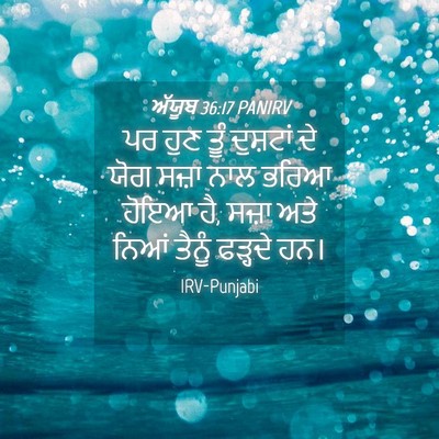 Picture 04 - ਅੱਯੂਬ 36:17 PANIRV - ਪਰ ਹੁਣ ਤੂੰ ਦੁਸ਼ਟਾਂ - Bible Verse Picture