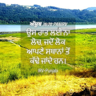 Picture 04 - ਅੱਯੂਬ 36:20 PANIRV - ਉਸ ਰਾਤ ਲਈ ਨਾ ਲੋਚ, - Bible Verse Picture