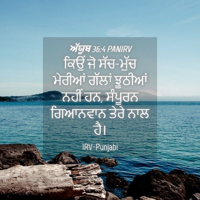 Picture 04 - ਅੱਯੂਬ 36:4 PANIRV - ਕਿਉਂ ਜੋ ਸੱਚ-ਮੁੱਚ - Bible Verse Picture