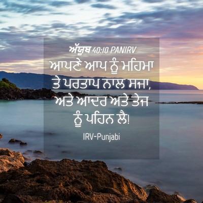 Picture 04 - ਅੱਯੂਬ 40:10 PANIRV - ਆਪਣੇ ਆਪ ਨੂੰ ਮਹਿਮਾ - Bible Verse Picture