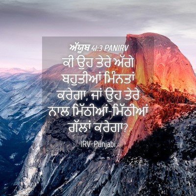 Picture 04 - ਅੱਯੂਬ 41:3 PANIRV - ਕੀ ਉਹ ਤੇਰੇ ਅੱਗੇ - Bible Verse Picture