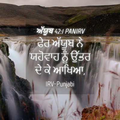 Picture 04 - ਅੱਯੂਬ 42:1 PANIRV - ਫੇਰ ਅੱਯੂਬ ਨੇ - Bible Verse Picture