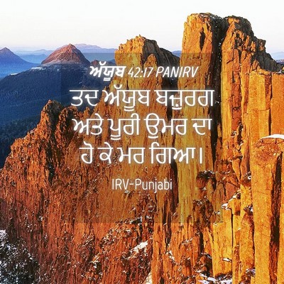 Picture 04 - ਅੱਯੂਬ 42:17 PANIRV - ਤਦ ਅੱਯੂਬ ਬਜ਼ੁਰਗ - Bible Verse Picture
