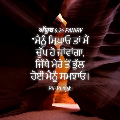 Picture 04 - ਅੱਯੂਬ 6:24 PANIRV - “ਮੈਨੂੰ ਸਿਖਾਓ ਤਾਂ - Bible Verse Picture