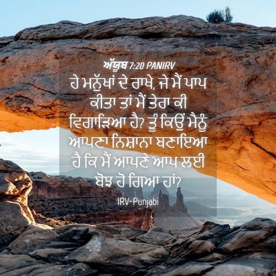 Picture 04 - ਅੱਯੂਬ 7:20 PANIRV - ਹੇ ਮਨੁੱਖਾਂ ਦੇ ਰਾਖੇ, - Bible Verse Picture