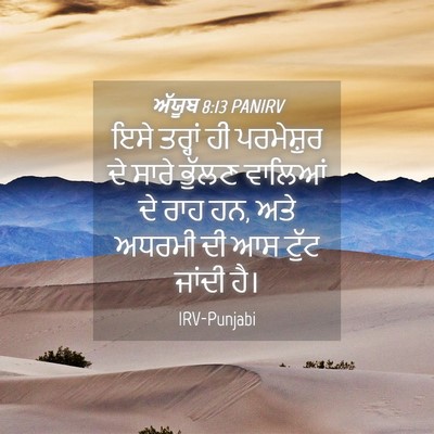 Picture 04 - ਅੱਯੂਬ 8:13 PANIRV - ਇਸੇ ਤਰ੍ਹਾਂ ਹੀ - Bible Verse Picture