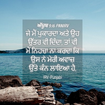 Picture 04 - ਅੱਯੂਬ 9:16 PANIRV - ਜੇ ਮੈਂ ਪੁਕਾਰਦਾ ਅਤੇ - Bible Verse Picture