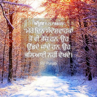 Picture 04 - ਅੱਯੂਬ 9:25 PANIRV - “ਮੇਰੇ ਦਿਨ - Bible Verse Picture