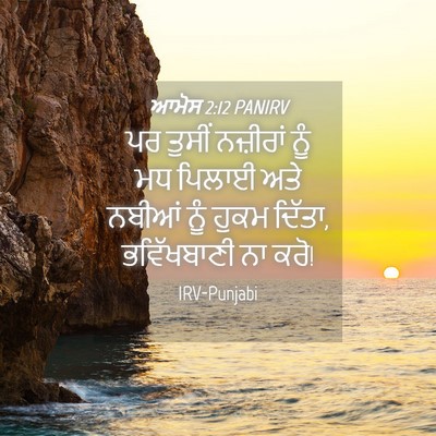 Picture 04 - ਆਮੋਸ 2:12 PANIRV - ਪਰ ਤੁਸੀਂ ਨਜ਼ੀਰਾਂ - Bible Verse Picture
