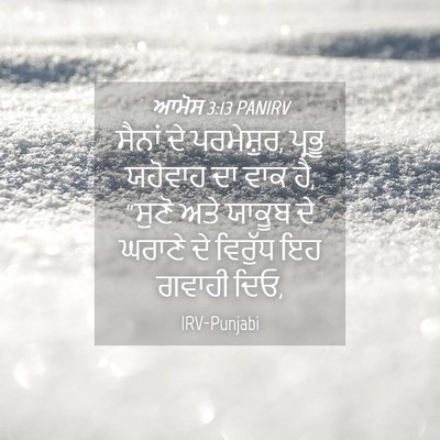 Picture 04 - ਆਮੋਸ 3:13 PANIRV - ਸੈਨਾਂ ਦੇ ਪਰਮੇਸ਼ੁਰ, - Bible Verse Picture