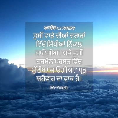 Picture 04 - ਆਮੋਸ 4:3 PANIRV - ਤੁਸੀਂ ਵਾੜੇ ਦੀਆਂ - Bible Verse Picture