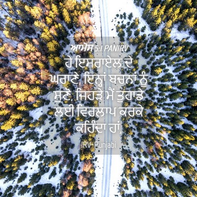 Picture 04 - ਆਮੋਸ 5:1 PANIRV - ਹੇ ਇਸਰਾਏਲ ਦੇ ਘਰਾਣੇ, - Bible Verse Picture