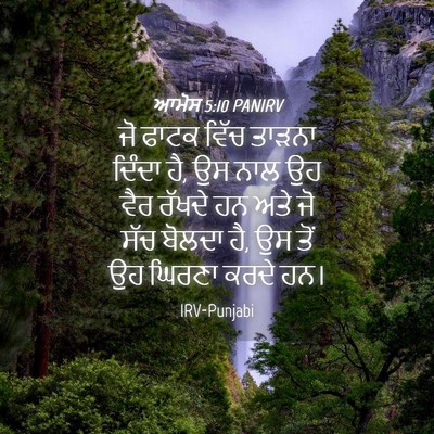 Picture 04 - ਆਮੋਸ 5:10 PANIRV - ਜੋ ਫਾਟਕ ਵਿੱਚ ਤਾੜਨਾ - Bible Verse Picture