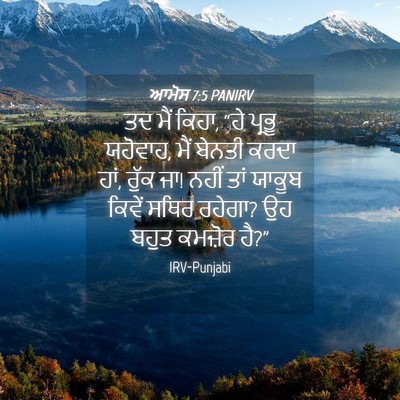 Picture 04 - ਆਮੋਸ 7:5 PANIRV - ਤਦ ਮੈਂ ਕਿਹਾ, “ਹੇ - Bible Verse Picture