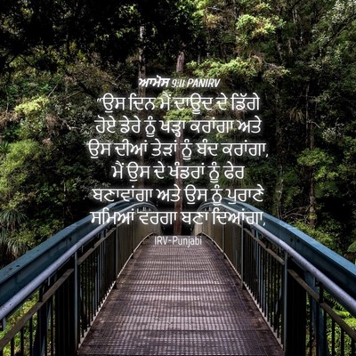 Picture 04 - ਆਮੋਸ 9:11 PANIRV - “ਉਸ ਦਿਨ ਮੈਂ ਦਾਊਦ ਦੇ - Bible Verse Picture