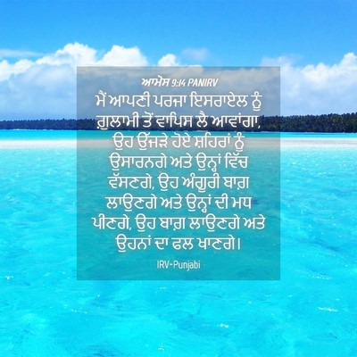 Picture 04 - ਆਮੋਸ 9:14 PANIRV - ਮੈਂ ਆਪਣੀ ਪਰਜਾ - Bible Verse Picture