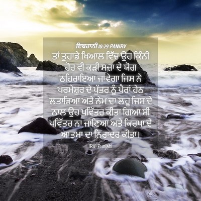 Picture 04 - ਇਬਰਾਨੀ 10:29 PANIRV - ਤਾਂ ਤੁਹਾਡੇ ਖਿਆਲ - Bible Verse Picture