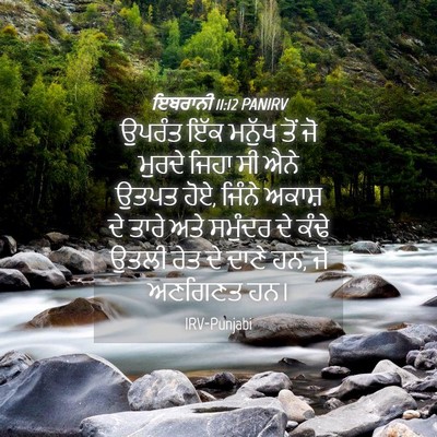 Picture 04 - ਇਬਰਾਨੀ 11:12 PANIRV - ਉਪਰੰਤ ਇੱਕ ਮਨੁੱਖ - Bible Verse Picture