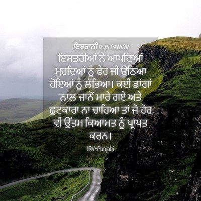 Picture 04 - ਇਬਰਾਨੀ 11:35 PANIRV - ਇਸਤਰੀਆਂ ਨੇ ਆਪਣਿਆਂ - Bible Verse Picture