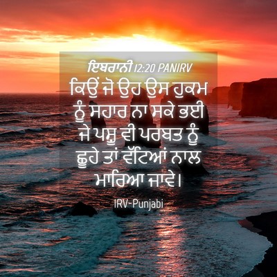 Picture 04 - ਇਬਰਾਨੀ 12:20 PANIRV - ਕਿਉਂ ਜੋ ਉਹ ਉਸ ਹੁਕਮ - Bible Verse Picture