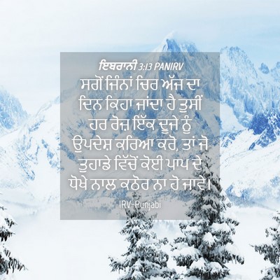 Picture 04 - ਇਬਰਾਨੀ 3:13 PANIRV - ਸਗੋਂ ਜਿੰਨਾਂ ਚਿਰ - Bible Verse Picture