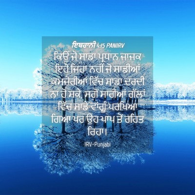Picture 04 - ਇਬਰਾਨੀ 4:15 PANIRV - ਕਿਉਂ ਜੋ ਸਾਡਾ - Bible Verse Picture