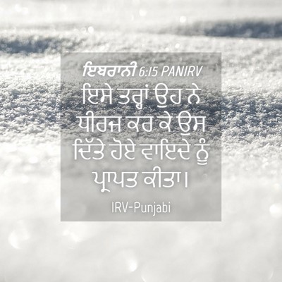 Picture 04 - ਇਬਰਾਨੀ 6:15 PANIRV - ਇਸੇ ਤਰ੍ਹਾਂ ਉਹ ਨੇ - Bible Verse Picture