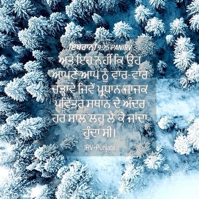 Picture 04 - ਇਬਰਾਨੀ 9:25 PANIRV - ਅਤੇ ਇਹ ਨਹੀਂ ਕਿ ਉਹ - Bible Verse Picture