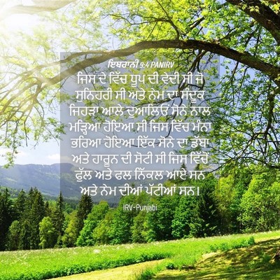 Picture 04 - ਇਬਰਾਨੀ 9:4 PANIRV - ਜਿਸ ਦੇ ਵਿੱਚ ਧੂਪ ਦੀ - Bible Verse Picture