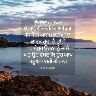 Picture 04 - ਉਪਦੇਸ਼ਕ 3:18 PANIRV - ਮੈਂ ਆਪਣੇ ਮਨ ਵਿੱਚ - Bible Verse Picture