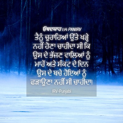 Picture 04 - ਓਬਦਯਾਹ 1:14 PANIRV - ਤੈਨੂੰ ਚੁਰਾਹਿਆਂ - Bible Verse Picture