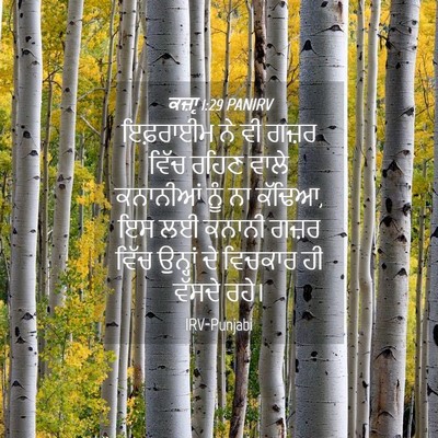 Picture 04 - ਕਜ਼ਾૃ 1:29 PANIRV - ਇਫ਼ਰਾਈਮ ਨੇ ਵੀ ਗਜ਼ਰ - Bible Verse Picture