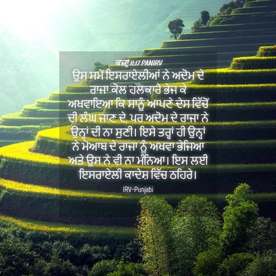 Picture 04 - ਕਜ਼ਾૃ 11:17 PANIRV - ਉਸ ਸਮੇਂ ਇਸਰਾਏਲੀਆਂ - Bible Verse Picture