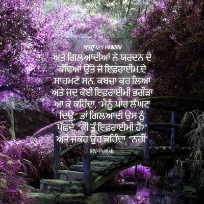 Picture 04 - ਕਜ਼ਾૃ 12:5 PANIRV - ਅਤੇ ਗਿਲਆਦੀਆਂ ਨੇ - Bible Verse Picture