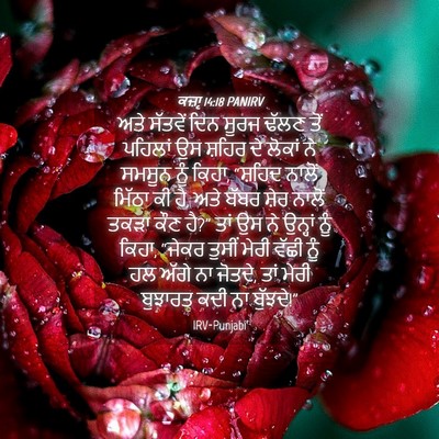 Picture 04 - ਕਜ਼ਾૃ 14:18 PANIRV - ਅਤੇ ਸੱਤਵੇਂ ਦਿਨ - Bible Verse Picture