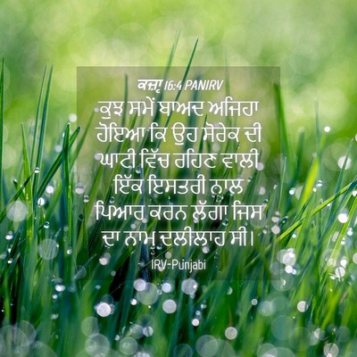 Picture 04 - ਕਜ਼ਾૃ 16:4 PANIRV - ਕੁਝ ਸਮੇਂ ਬਾਅਦ - Bible Verse Picture
