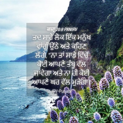 Picture 04 - ਕਜ਼ਾૃ 20:8 PANIRV - ਤਦ ਸਾਰੇ ਲੋਕ ਇੱਕ - Bible Verse Picture
