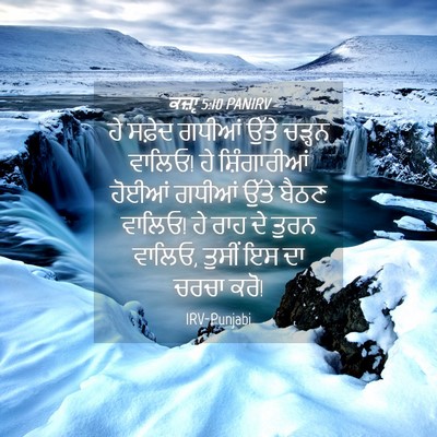 Picture 04 - ਕਜ਼ਾૃ 5:10 PANIRV - ਹੇ ਸਫ਼ੇਦ ਗਧੀਆਂ - Bible Verse Picture