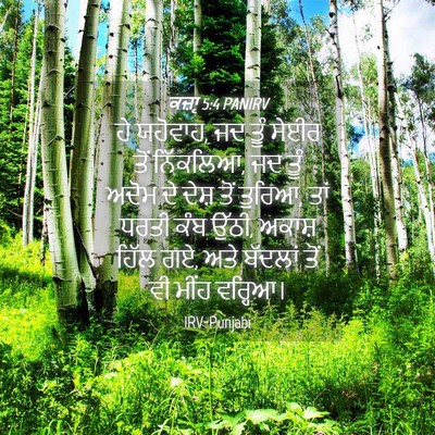 Picture 04 - ਕਜ਼ਾૃ 5:4 PANIRV - ਹੇ ਯਹੋਵਾਹ, ਜਦ ਤੂੰ - Bible Verse Picture