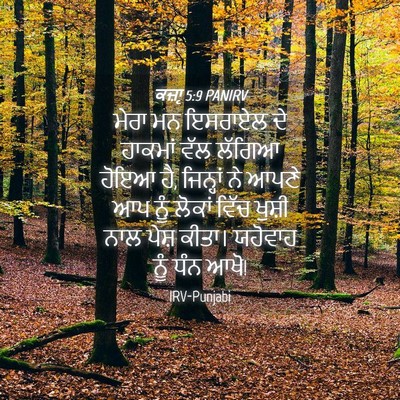 Picture 04 - ਕਜ਼ਾૃ 5:9 PANIRV - ਮੇਰਾ ਮਨ ਇਸਰਾਏਲ ਦੇ - Bible Verse Picture