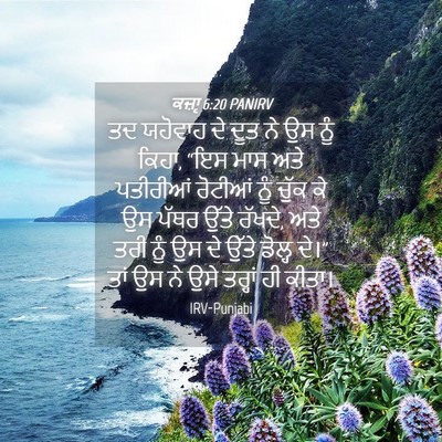 Picture 04 - ਕਜ਼ਾૃ 6:20 PANIRV - ਤਦ ਯਹੋਵਾਹ ਦੇ ਦੂਤ ਨੇ - Bible Verse Picture