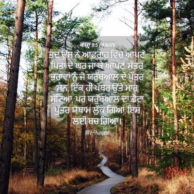 Picture 04 - ਕਜ਼ਾૃ 9:5 PANIRV - ਤਦ ਉਸ ਨੇ ਆਫ਼ਰਾਹ - Bible Verse Picture